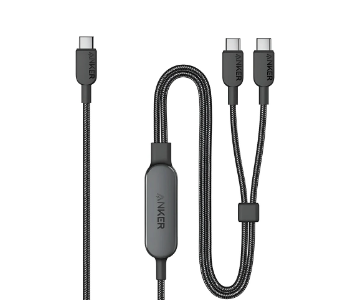 Express Delivery - Anker 2  in    1 USB    C   Cable  1.2 Meters    Black    140W      A8895H11 - ID 141539