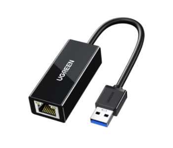 Amztor Ugreen USB 3.0 Gigabit Ethernet Adapter Black CR111 Front View - ID 141561