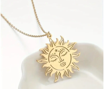 Express Delivery - New Trendy Accessories Stainless Steel Sun Face Shape Hip Hop Gothic Fashion Necklace - ID 141564