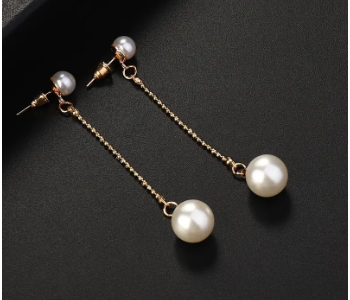 Express Delivery - Faux Pearl Pendant Long Dangle Earrings Elegant Bohemian Style Delicate Gift For Women Daily Casual - ID 141611