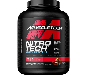 Express Delivery - MuscleTech NitroTech Whey Protein 4lbs Milk Chocolate - ID 141672