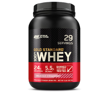 Express Delivery - Optimum Nutrition Gold Standard Whey 2 lbs Delicious Strawberry - ID 141717