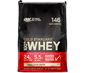 Express Delivery - Optimum Nutrition Gold Standard Whey 10lbs Vanilla Ice Cream - ID 141723