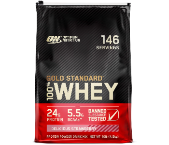 Express Delivery - Optimum Nutrition Gold Standard Whey 10lbs Delicious Strawberry - ID 141724