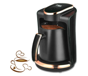 Express Delivery - Cyber CYTM8321 Turkish Coffee Maker 250 ml Black and Gold - ID 141792