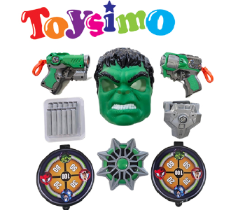 Express Delivery - Hulk Theme Guns with Mask Set Unleash Superhero Action - ID 141835