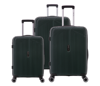 Express Delivery - Para John PJTR3183AG 3 Pcs Pp Trolley Set  Green - ID 141842