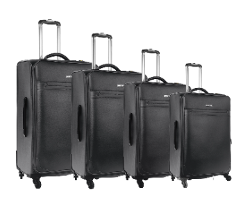 Express Delivery - Para John PVC PJTR4010B 4 Pcs Trolley Black - ID 141846