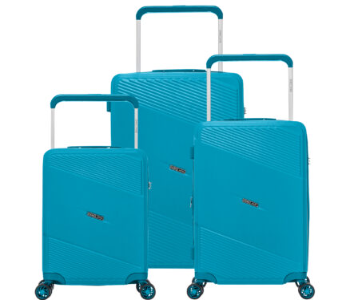 Express Delivery - Para John PJTR3212L 3 Pcs ABS Trolley With Wide Handle Blue - ID 141854