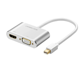 Express Delivery - Ugreen MD115 20421 Mini DP to HDMI   VGA Converter Silver - ID 141916