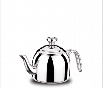 Express Delivery - Korkmaz KO A052 Stainless Steel Droppa Tea Pot 1.3 Litre Heat Resistant Handle - ID 46785