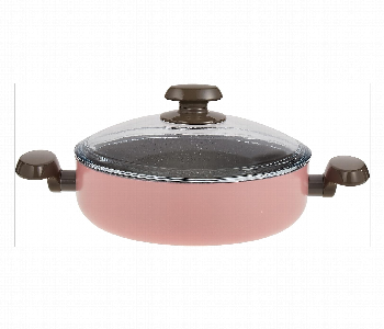 Express Delivery - Korkmaz KO A1310 Mia Manolya Low Casserole 26 x 7.5 cm Pink 3.5 Litre - ID 46819