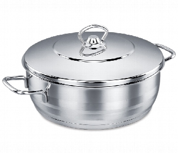 Express Delivery - Korkmaz KO A1907 Astra Stainless Steel Low Casserole 26 x 10 cm  5.3 Litre - ID 46864