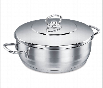 Express Delivery - Korkmaz KO A1904 Astra Stainless Steel Low Casserole 24 x 8cm  3.6 Litre - ID 46865