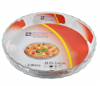 Express Delivery - Avci Home Maker AV1 6588 2.0 Litre Round Fluted Glass Plate - ID 54644