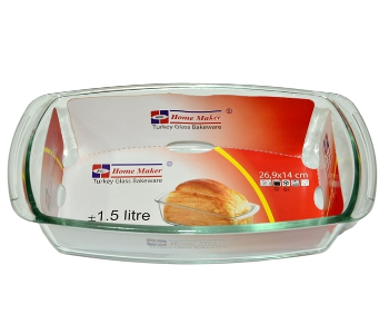 Express Delivery - Avci Home Maker AV1 6216 Glass Loaf Dish 1.5 Litre Rectangular - ID 54680