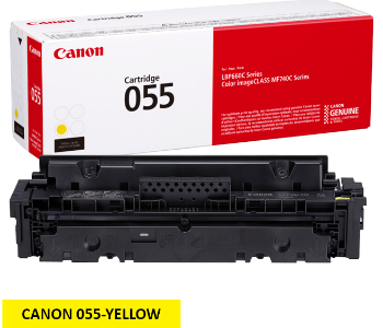 Express Delivery - Canon 055 Genuine Toner Yellow Color Cartridge - ID 7142047