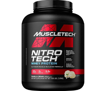 Express Delivery - MuscleTech NitroTech Whey Protein 4lbs Vanilla Cream - ID 7142051