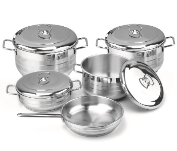 Express Delivery - Avci Home Maker Pera 9pcs Stainless Steel Cookware Set - ID 7142052