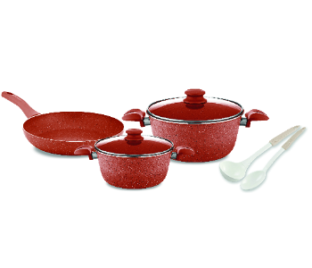 Express Delivery - Avci Home Maker Eva 7 Pieces Granite Cookware Set with Copper Finish - ID 7142179