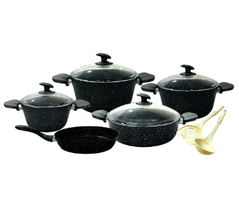 Express Delivery - Avci Home Maker Granitec Gray 11 Pieces Cookware Set - ID 7142194