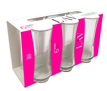 Express Delivery - Lav DUR331E Duru Soft Drink Glasses 190cc 6 Pieces Set - ID 7142214