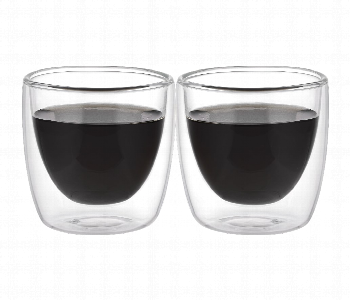 Express Delivery - Avci Home Maker ADW3509 Borosilicate Double Wall Glass 90ml 2 Piece Set - ID 7142265