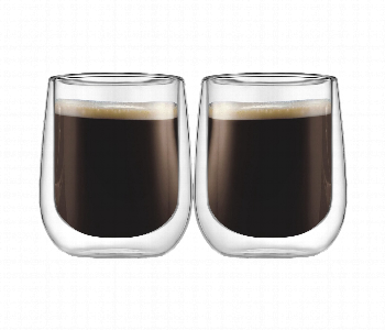 Express Delivery - Avci Home Maker ADW7330 Borosilicate Double Wall Glass Cup 300ml 2 Piece Set - ID 7142286