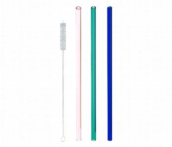 Express Delivery - Avci Home Maker ADW08020ZT3B 240mm Borosilicate Glass Straw 3 Pieces Set - ID 7142310