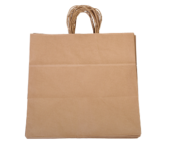 Express Delivery - Q PAC Kraft Paper Carry Bag ONE Packet 10 pcs - ID 7142371