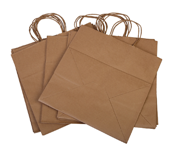 Express Delivery - Q PAC Kraft Paper Carry Bag 32X22X32 One Packet 10 pcs - ID 7142381