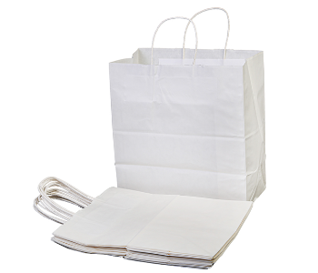 Express Delivery - Q PAC Kraft Paper Carry Bag White 12x24x30 One Packet 10 pcs - ID 7142382