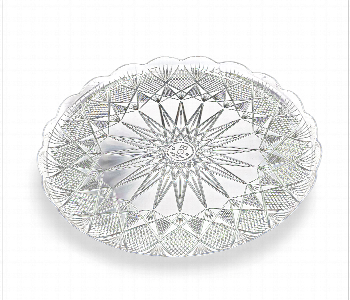 Express Delivery - Crystal Round Plate 30 cm Q Pac 5 Piece Package - ID 7142396