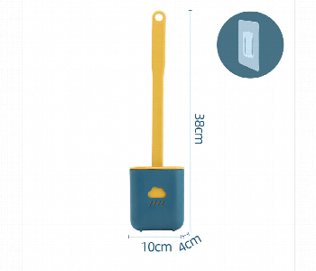 Express Delivery - Breathable Toilet Brush Water Leak Proof with Base Silicone Wc Flat Head Flexible Soft Bristles Brush - ID 7142574