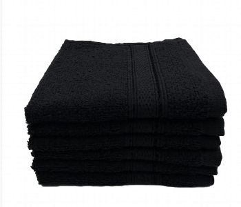 Express Delivery - BYFT 110101008049 Daffodil Washcloth 30 30 cm Set of 6 Black 100percentage  Cotton - ID 7142611