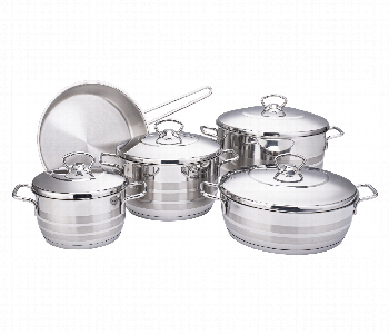 Express Delivery - Astra C HM100 Stainless Steel Cookware 9 Pieces Set Triplex Heavy Bounded Capsule Bottom - ID 7142656