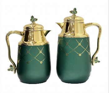 Express Delivery - Avci Home Maker SW QBC GRG 0.7 Litre and 1.0 Litre QBC Deluxe Vacuum Flask 2 Pieces Set Green Gold - ID 7142664