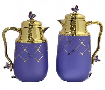 Express Delivery - Avci Home Maker SW QBC PURG 0.7 Litre and 1.0 Litre QBC Deluxe Vacuum Flask 2 Pieces Set Purple Gold - ID 7142668