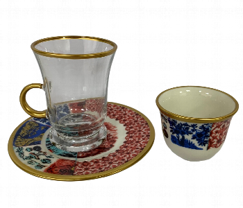 Express Delivery - Avci Home Maker AY KAR 55 Karnaval 55553 18 Pieces Tea and Mirra Set - ID 7142726