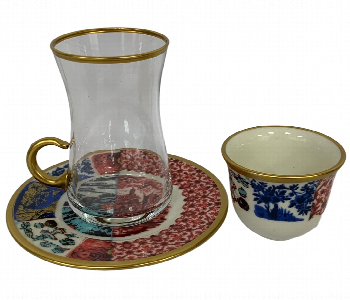 Express Delivery - Avci Home Maker AY KAR 42 Karnaval 42361 18 Pieces Tea and Mirra Set - ID 7142736