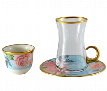 Express Delivery - Avci Home Maker AY LUC 42 Luice 42361 18 Pieces Tea and Mirra Set - ID 7142739