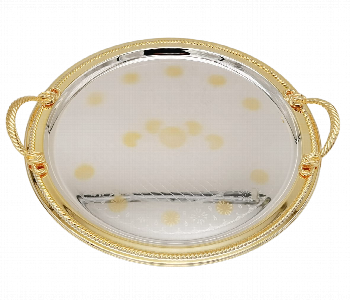 Express Delivery - Avci Home Maker WJ T1693 2 Pieces Round Tray Set Large 40x40 cm and Medium 35x35 cm - ID 7142816