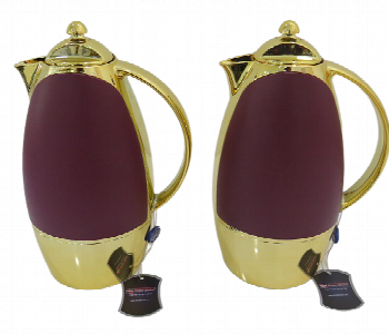 Express Delivery - Avci Home Maker C SI LS DRDG 1 Litre Flask Dark Red with Gold Accents - ID 7142819