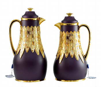 Express Delivery - Avci Home Maker Flask 0.75 and 1 Litre WG Matte Purple Gold 2 Pieces Set - ID 7142893