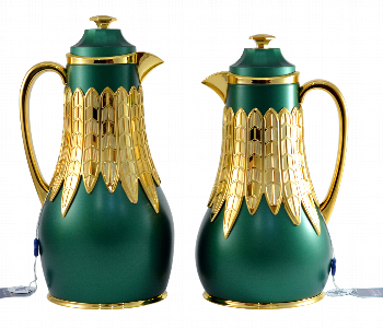 Express Delivery - Avci Home Maker C SI WG MGNG Flask 0.75 and 1 Litre WG Matte Green Gold 2 Pieces Set - ID 7142894