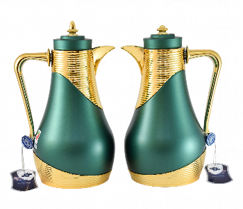 Express Delivery - Avci Home Maker C SI RL MGNG Flask 1 and 1 Litre RL Matte Green Gold 2 Pieces Set - ID 7142897