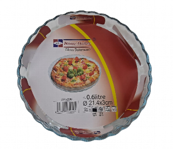 Express Delivery - Avci Home Maker AV1 6590 .6 Litre Round Fluted Glass Plate - ID 7142921