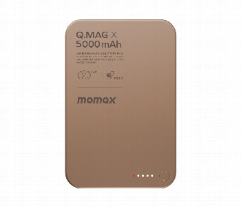 Express Delivery - MOMAX Q.MAG X 5000mAh GEN2 15W ULTRA SLIM MAGSAFE WIRELESS POWER BANK  ROSE GOLD - ID 7143091