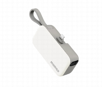 Express Delivery - MOMAX 1 POWER MINI 5000mAh 3IN1 POWER BANK WITH LIGHTNING PLUG WHITE - ID 7143099