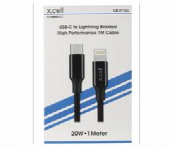 Express Delivery - X CELL USB C TO LIGHTNING BRAIDED HIGH PERFORMANCE 1M CABLE - ID 7143208